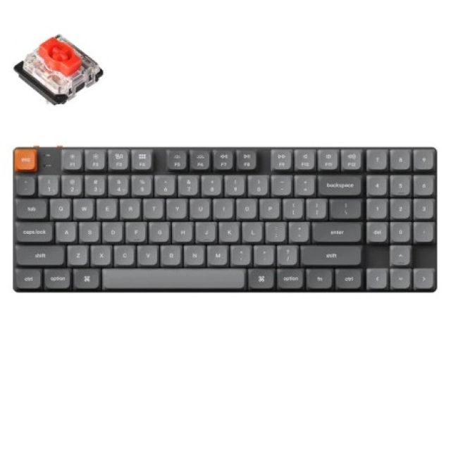 Клавиатура Keychron K13 MAX 90 Key, K pro Red, WL/BT/USB-A, Hot-swap, QMK, EN/RU/UZ, RGB, Black