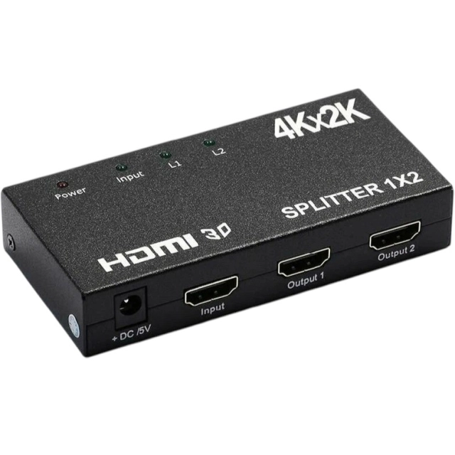HDMI Splitter разветвитель сплиттер 1x2 UHD 4Kx2K
