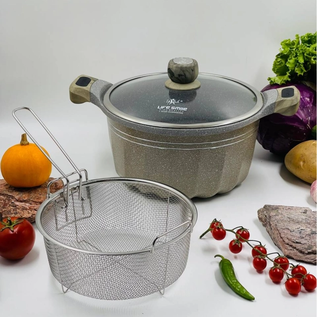 Казан Life Smile 32см 9.5л, BEIGE