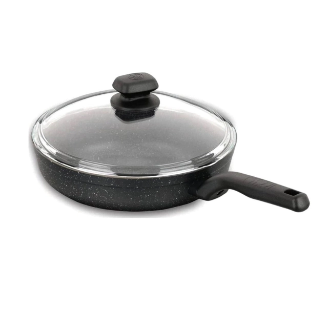 Сковорода Korkmaz Ornella 28 см 3 л (A1347-1) алюминиевая, антипригарная с крышкой