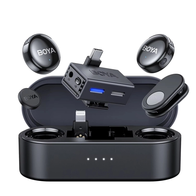 Беспроводной микрофон BOYA BOYALINK 3 Combo , Black