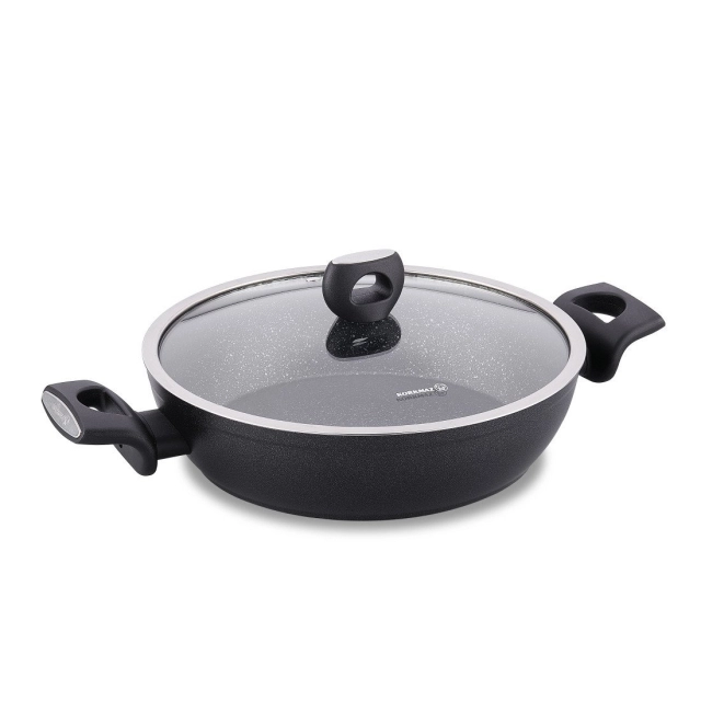 Низкая кастрюля Korkmaz Nora 24 см 2.2 л (A2943) алюминиевая, антипригарная