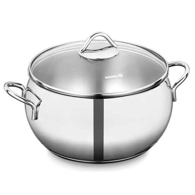 Кастрюля Korkmaz Tombik 16 см 1,8 л , нержавеющая сталь, многослойное капсульное дно (A1071) , Silver