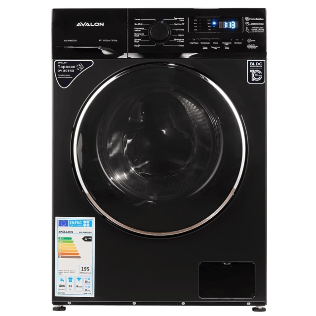 Avalon AVL-WM 8020 B 8 Kg Qora kir yuvish mashinasi