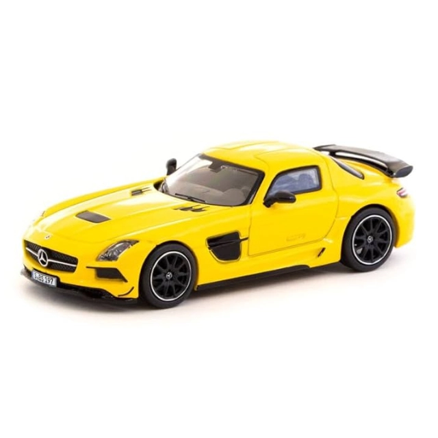 Mercedes SLS AMG sariq o'yinchoq mashina modeli