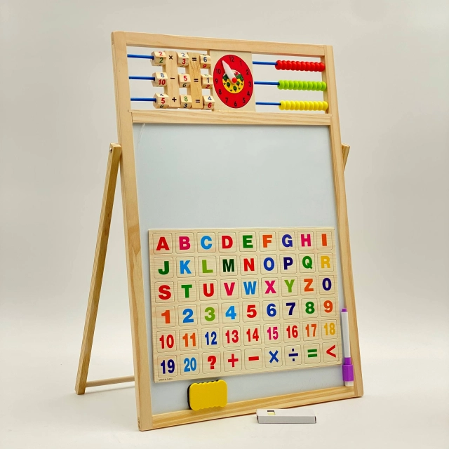 Ko&lsquo;p funksiyali doska, chizish uchun molbert Wordpad, ikki tomonlama, 54x36 sm