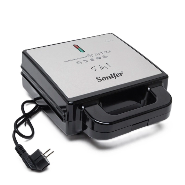 SONIFER SF-6143 5-in-1 sendvich tayyorlagichi , Black