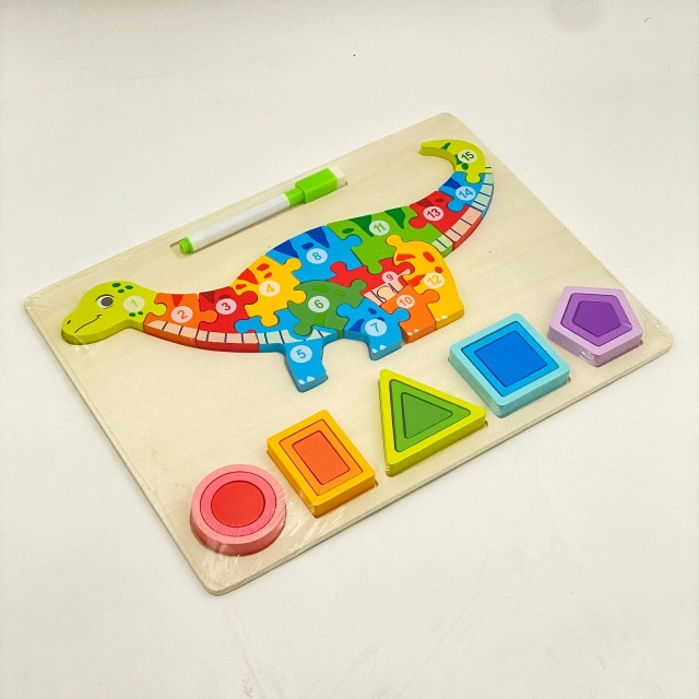 Taxta pazl: Raqamlar va shakllar