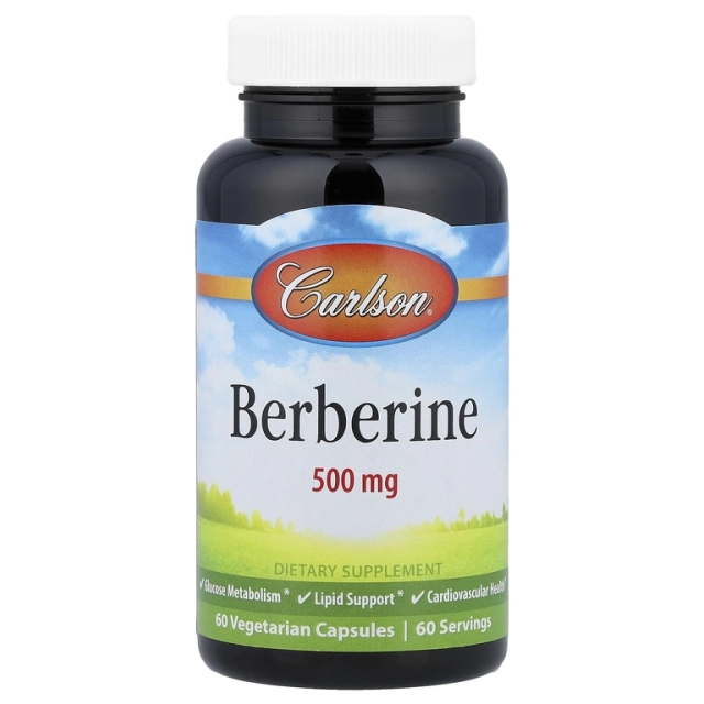 Carlson, Berberin, 500 mg, 60 vegetarian kapsula (81300)