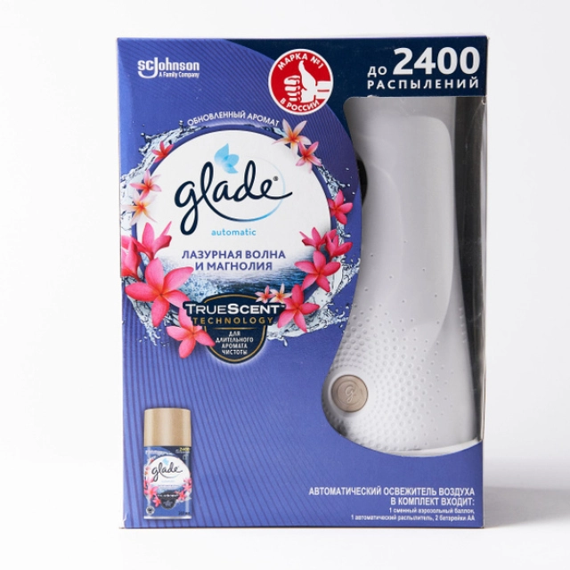Автоматический освежитель воздуха Glade Automatic "Лазурная волна и магнолия" основной блок 269 мл