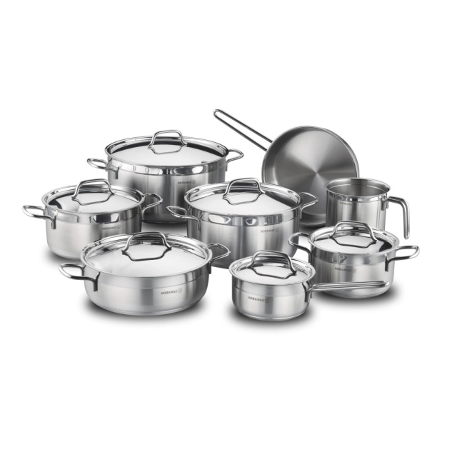 Набор кухонной посуды Korkmaz Alfa 14 шт. (A1089) , Silver