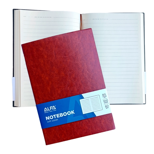 Ichki yon daftar pvx, chizg&lsquo;ich, 3 xil rangda, B5 formatda, 100 sahifa 80gsm 1NB006 (1/72)