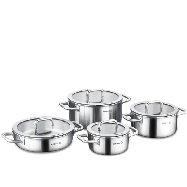 Набор кухонной посуды Korkmaz Aura 8 шт. (A2794) , Silver