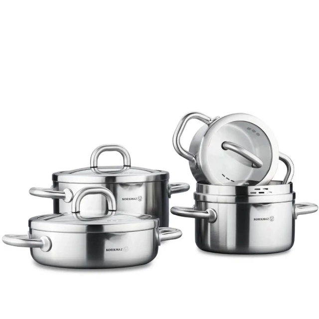 Набор кухонной посуды Korkmaz Alba 8 шт. (A2795) , Silver