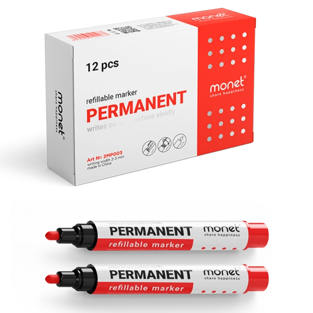 Monet qizil permanent marker 2MP003