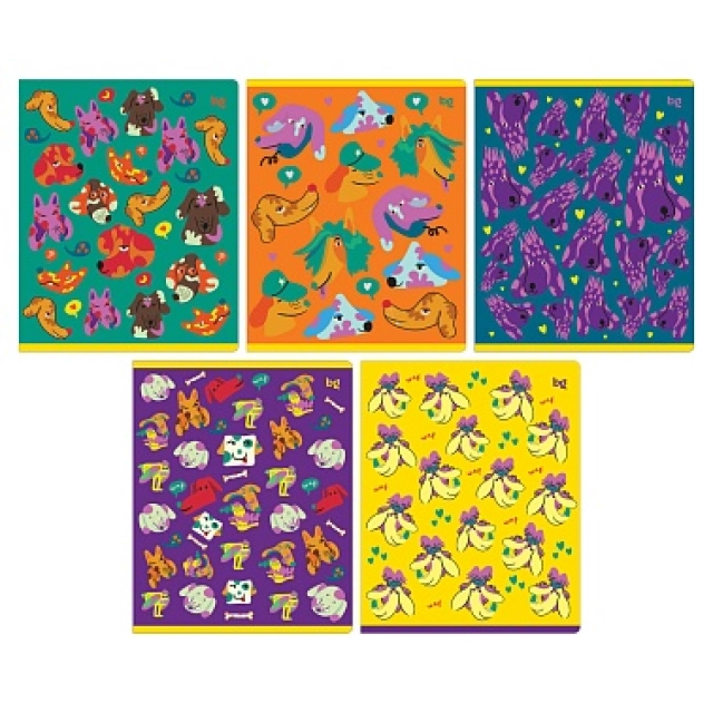 Тетрадь 48л., А5, клетка BG "Dog story" (1 шт)