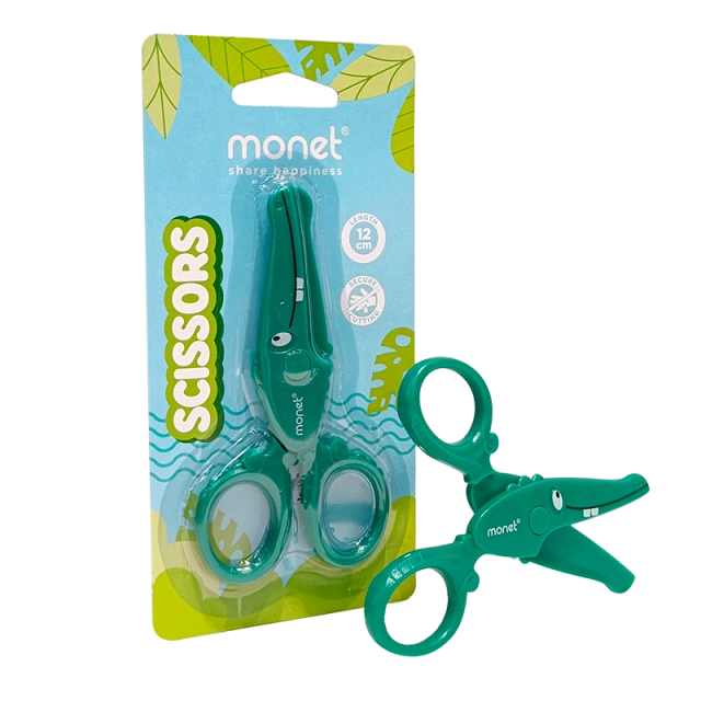 Plastik qaychi 4,75 duym / 12 sm MONET crocodile 2SC010