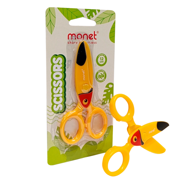 Plastik qaychi 4,75 duym / 12 sm MONET bird 2SC011