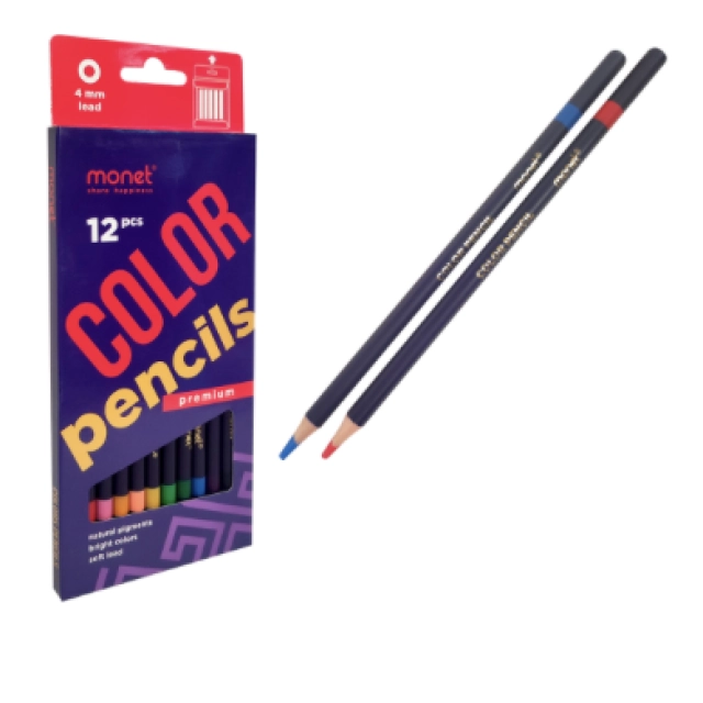 Цветные карандаши MONET HOLOGRAPHIC PURPLE, 12шт в коробке 2PN006