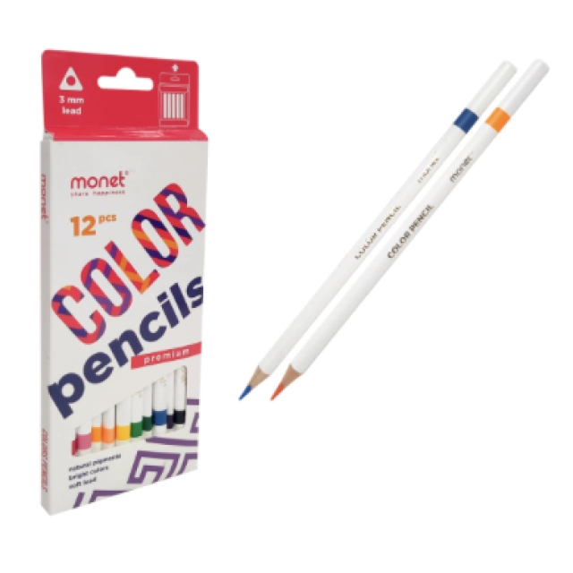 Цветные карандаши MONET HOLOGRAPHIC WHITE, 12шт в коробке 2PN005