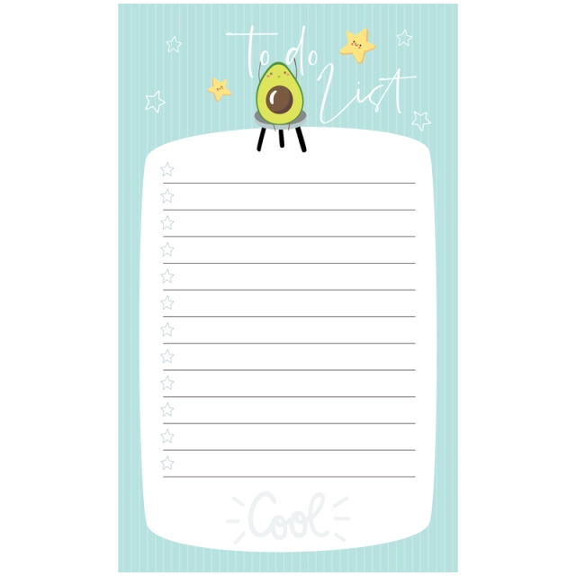 Yozuvlar uchun blok (To Do list) MESHU "Avocado" (10*17*0.6 sm), (MS_46571)
