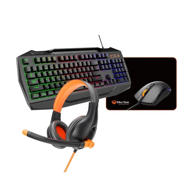 Беспроводной игровой комплект MEETION C490: клавиатура + мышь + коврик, RGB