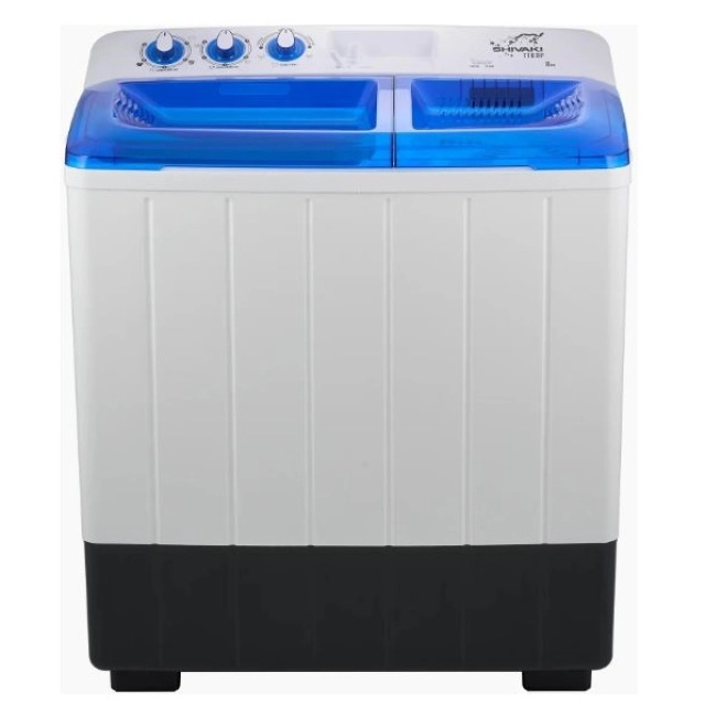 Shivaki TT80P 8 Kg Moviy yarimavtomat kir yuvish mashinasi