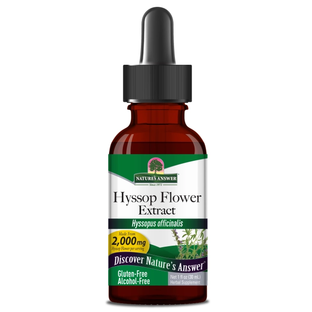 Nature&rsquo;s Answer Hyssop Flower Extract натуральный экстракт цветов иссопа (без спирта), 505 мг, 30 мл (00638)