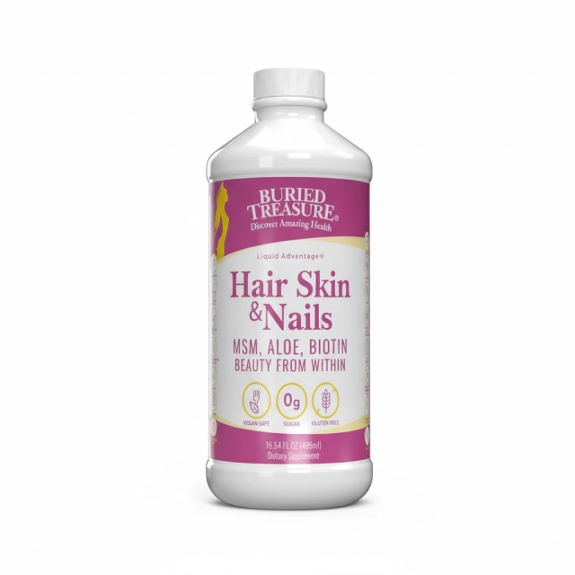 Buried Treasure Hair Skin & Nails, suyuq qo&lsquo;shimcha, 16.54 fl oz (496 ml), 32 porsiya (45685)