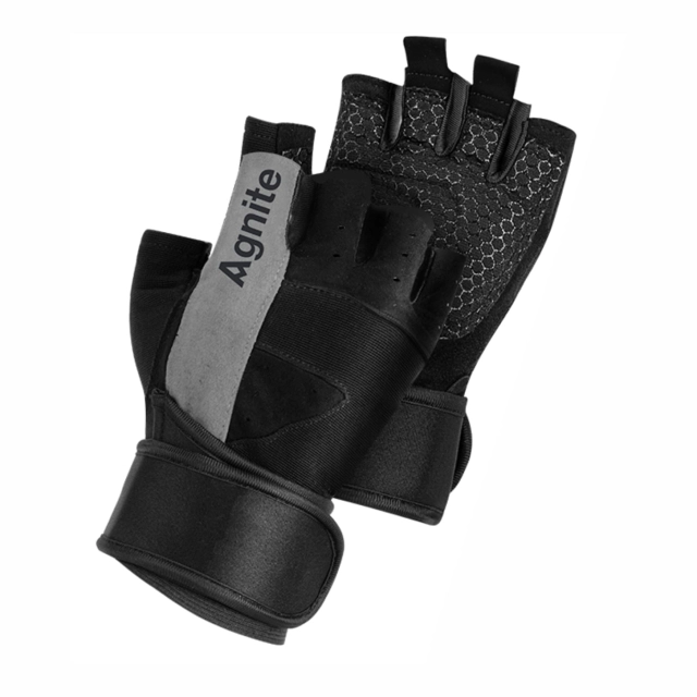 Спортивные перчатки L-size GREY Agnite Deli ER352