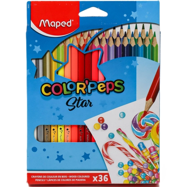 Цветные карандаши Maped "COLOR'PEPS Star" 36 цветов