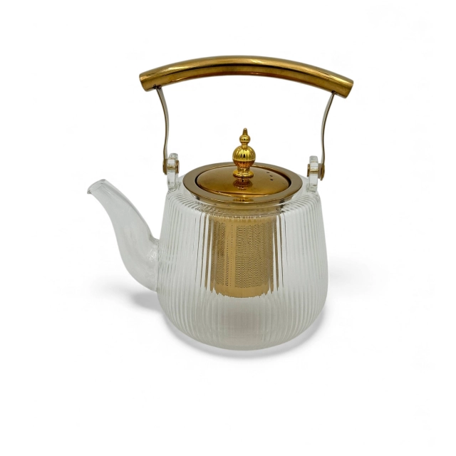 Чайник заварочный 1,2 л со стальным фильтром (стекло) DM45-20