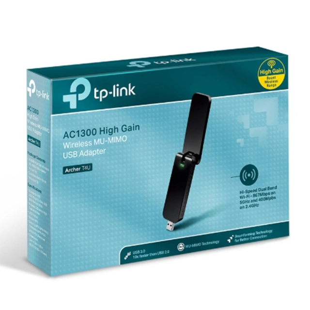 Двухдиапазонный Wi‑Fi USB‑адаптер TP-LINK Archer T4U AC1300