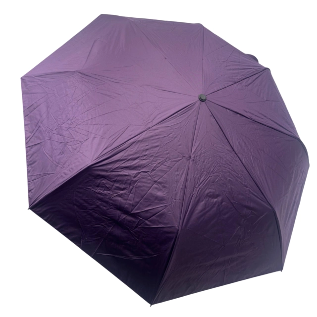 Erkaklar va ayollar uchun quyosh va yomg'ir uchun mo'ljallangan avtomatik soyabon binafsha rangli