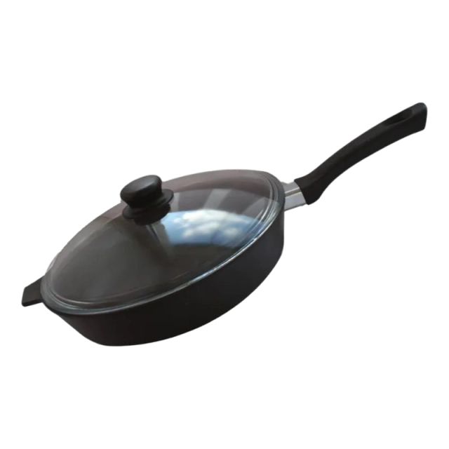 Shisha qopqoqli va bakelit dastali 260x60 o&lsquo;lchamli b6062 raqamli Kama cho&lsquo;yan tovasi