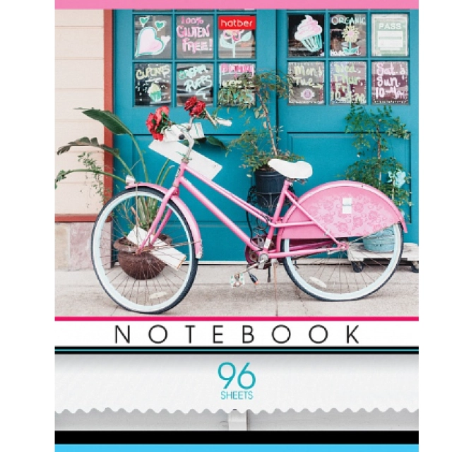 Тетрадь общая  96л. в клетку "I like my bike", Хатбер,  96Т5В1