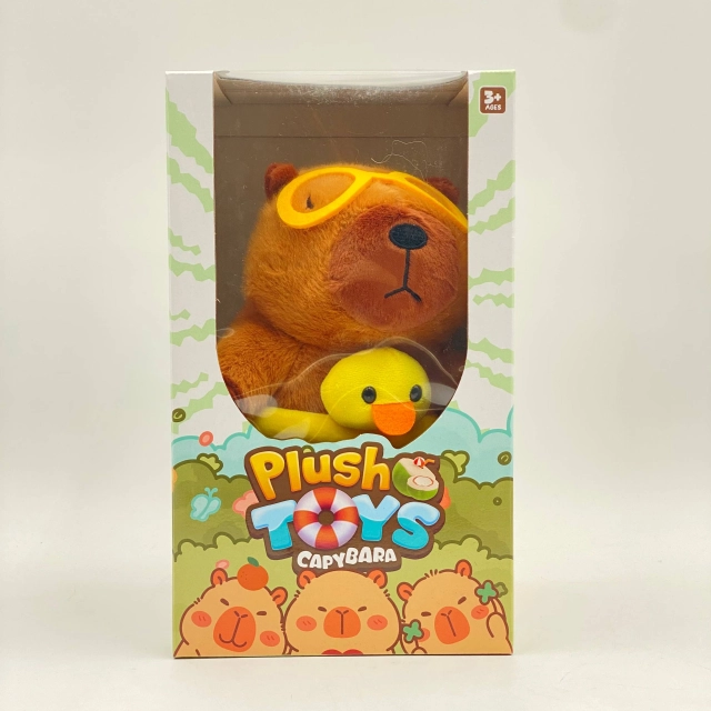 Plush Toys CapyBara intreaktiv musiqali yumshoq o'yinchoq (ko&lsquo;zoynak bilan)