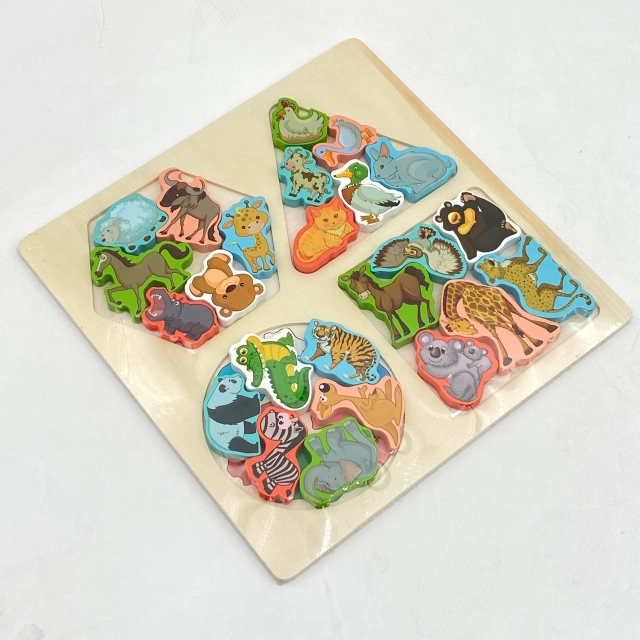 Taxta pazl: Hayvonlar