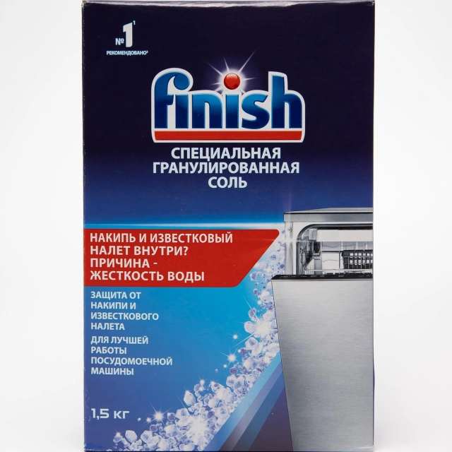 Finish idish yuvish mashinasini himoyalash uchun maxsus tuz, 1,5 kg