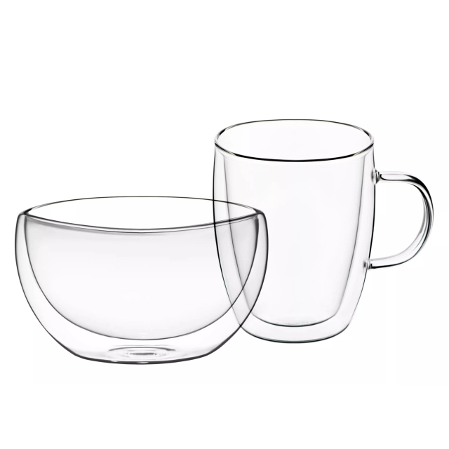 Набор для завтрака ARDESTO, чашка 270 мл и пиала 500 мл (AR2650BG)