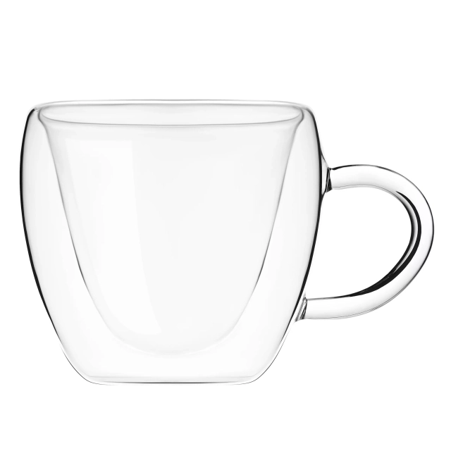 Набор чашек с ручками ARDESTO с двойными стенками для латте, 250 мл, 2 шт (AR2625GHL)