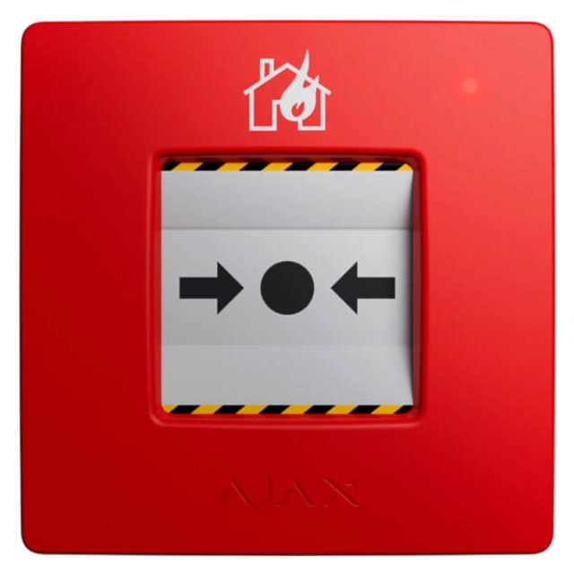 Ajax Manual Call Point (Red) (9SA) &mdash; qo&lsquo;l yong&lsquo;in signalizatori