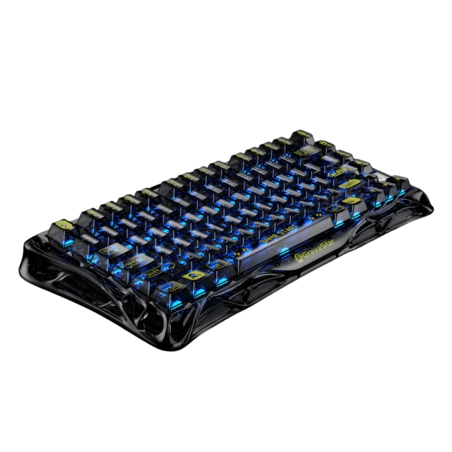 GravaStar Mercury K1 Lite o&lsquo;yin klaviaturasi (GS K1 LITE_XTAL_BLK) , Transparent Black