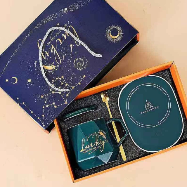 Lucky issiqni saqlaydigan keramika chashka, Green