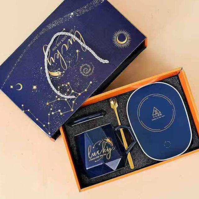 Lucky issiqni saqlaydigan keramika chashka, Blue