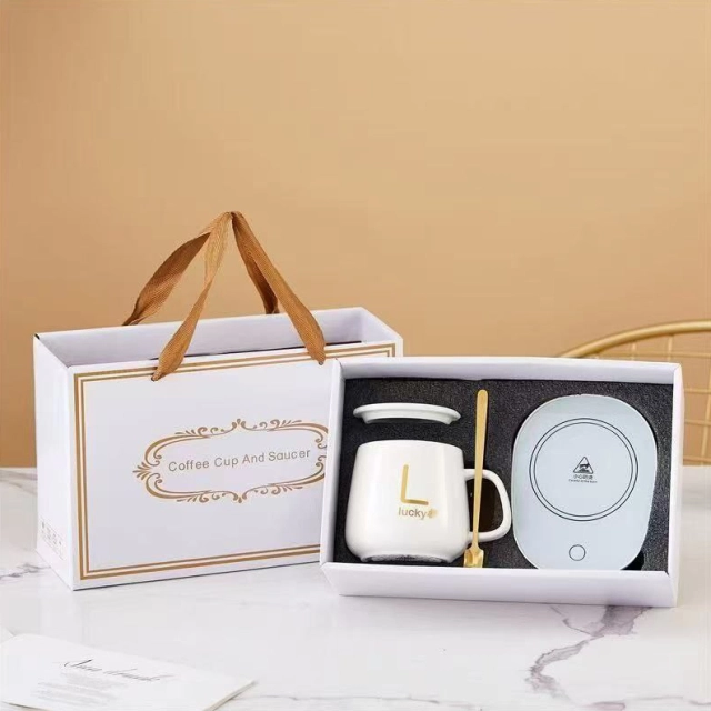 Lucky issiqni saqlaydigan keramika chashka, White