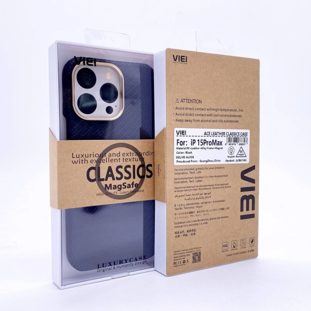 Чехол VIEI Classic MagSafe Carbon, для iPhone 15 Pro Max