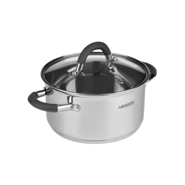 Ardesto Gemini Salerno AR1908CS kastryulya shisha qopqog&lsquo;li