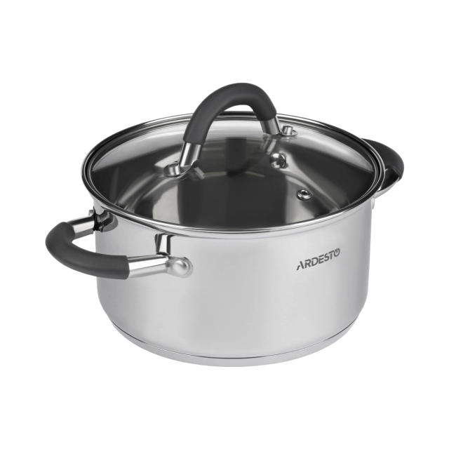 Ardesto Gemini Salerno AR1912CS kastryulya shisha qopqog&lsquo;li