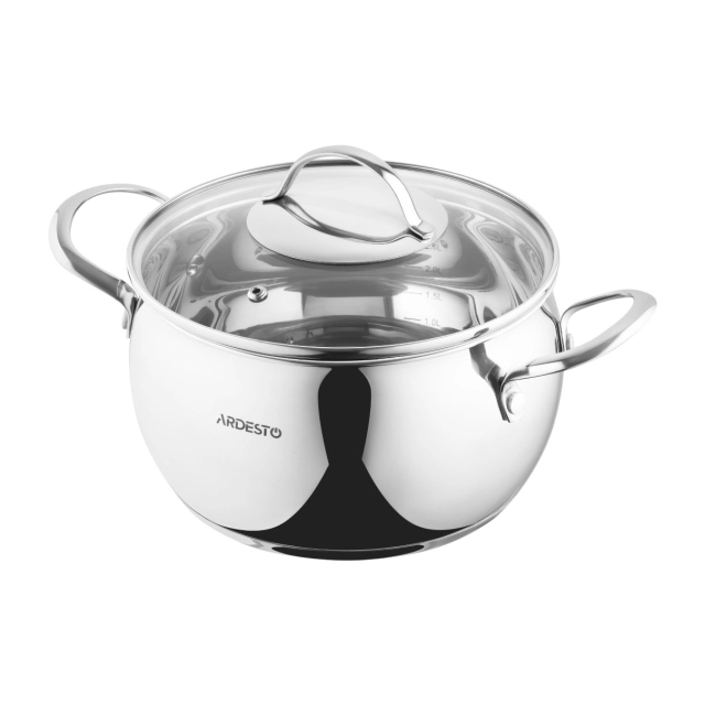 ARDESTO Gemini Liguriao AR4350GB (22 см) kastryulya shisha qopqog&lsquo;li